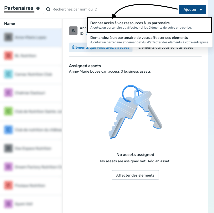 Ajoutez l’agence comme partenaire
