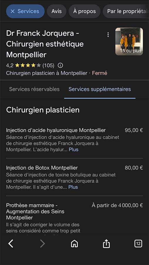 Détaillez vos services et vos produits